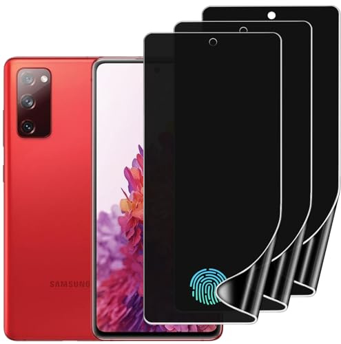 DYNASCO 3 Stück Sichtschutz Schutzfolie für Samsung Galaxy S20 FE, Anti-Spähen Weich TPU Displayschutzfolie für Galaxy S20 FE 5G 6.5, Blasenfreie, Hohe Empfindlichkeit, Einfache Installation
