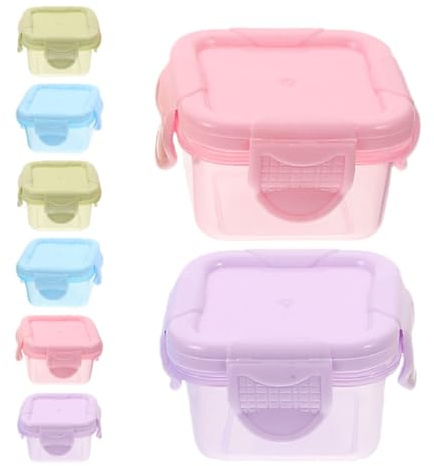 MUSISALY Contenitori Alimentari con Coperchio 8 Pezzi in Pp, Portatili | Contenitore per Porzioni, Contenitori per Snack Riutilizzabili, Box Pranzo Lav Back To School Party