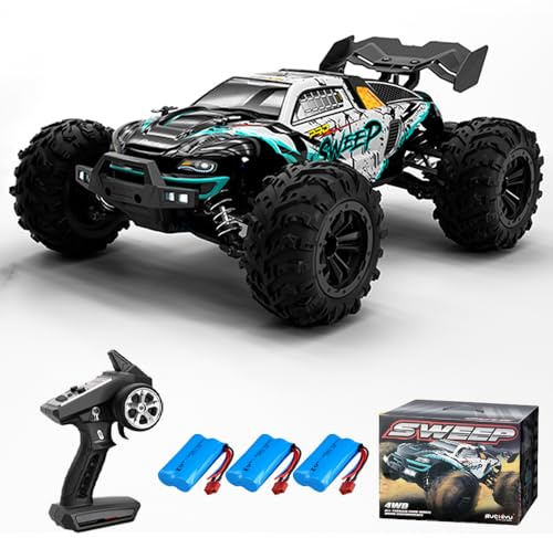 Teeggi 70 km/h fjärrstyrd bil, 1/16 RC billastbil för vuxna, 4WD Off Road lämplig för alla terrängtyper, borstlös motorhastighet offroad drift racerbil, RC bil Race Buggy