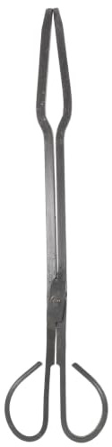 SHINEOFI Pinzas para Chimenea de Hierro Negro, Pinza para Leña Segura y Resistente Manejo sin Esfuerzo para Reuniones al Aire Libre y Estufas de Leña