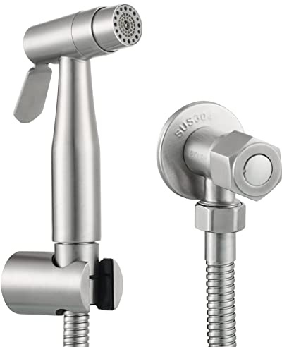 CIENCIA Bidet-Handbrause für Toilette Sprayer Edelstahl Sprüher Shattaf Komplett Bidet Set für WC, WS024AF6