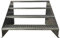 4 Stufen Standtreppe Stahltreppe freistehend Breite 90cm Höhe 84cm Verzinkt/Robuste Außentreppe/Stabile Industrietreppe für den Außenbereich