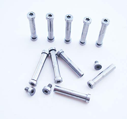 MYIW vis en Acier Inoxydable en Couteau Pliant, Couteaux de Chasse similaires, EDC Couteau Shaft Rivets, Pack de 10 Ensembles (4mm)