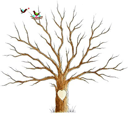 bdrsjdsb Hochzeit Fingerabdruck Baum Malerei Gästebuch Alternative DIY Signatur Leinwand Poster