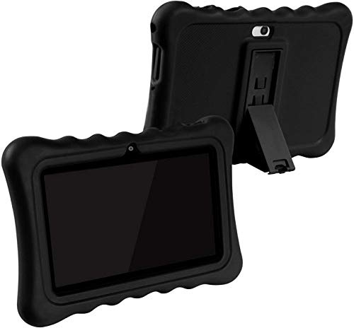 AKNICI 7 Inch Stand Silicone Case for Dragon Touch 7 Inch Tablet/Haehne 7 Inch / Q88 Tablet/JINYJIA 7 Inch/YUNTAB 7 Inch/Fenghong Q88H / RUNYA 7 Inch/ASHATA 7 Inch Tablet (Black)