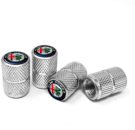Tappi Cappucci Coprivalvole per Pneumatici Auto Alfa Romeo Universali, Set da 4