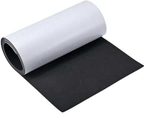 sourcing map EVA Schaumstoffplatten Selbstklebende Rückseite Schwarz 6.56 Fuß x 11.8 Zoll 2mm Dicke