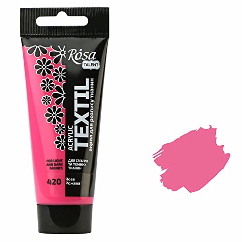 7 Artists Pintura Textil Pintura Para Tela Rosa 60 ml | Pintura Tela | Pinturas Para Telas Permanentes | Pintura Para Ropa | Pintura Textil Permanente y Lavable | Pintura De Tela