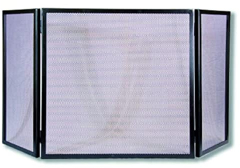 Grille de Protection pour cheminée, Grille Pare-feu modèle 3 Corps en Fer forgé Coloris Noir - Hauteur 64 x Longueur 66 x Largeur 32 cm