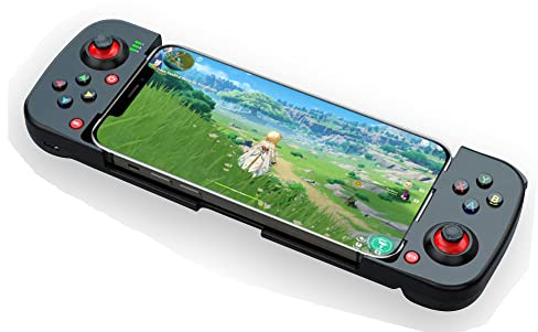 Controlador de juegos móvil para PS4, control remoto de Gamepad inalámbrico tipo C, Gamepads de joystick portátile, reemplazo de controlador de Gamepad para Android/para Switch PC (Negro)
