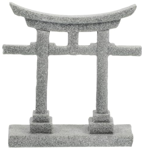 Operitacx Japanisches Torii Ornament Aquarium Deko 2.76X2.72X0.79 Zoll Mikrolandschaft Dekoration Für Terrarien Und Garten Miniatur Steintor