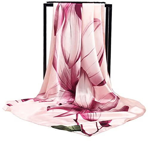 DULSPUE Foulard,Sciarpa Donna Leggera,Stola Donna Cerimonia,Scialle Donna Elegante Cerimonia,Coprispalle Donna Elegante Cerimonia,Coprispalle,Sciarpa Lunga da Donna Stampata Rosa Pallido