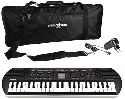 Tastiera scolastica SA-81 Nera per Scuola con Custodia Protettiva Versatile e Alimentatore Compatibile by MusicalStore2005
