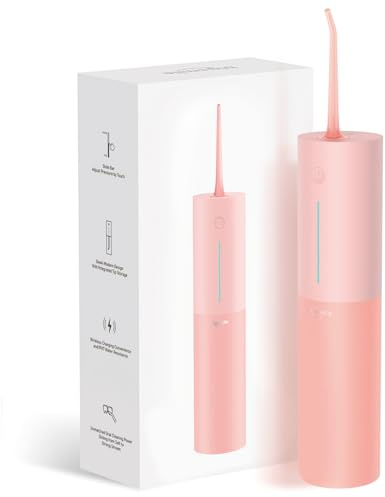 Bigsmile Water Flosser for Teeth, Electric Oral Irrigator, Cordless Water Flosser, USB Rechargeable, IPX7 Waterproof, Effectively Maintain Oral Cleanliness and Health (Pink)