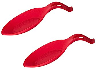 PRETYZOOM 2pièces Repose-cuillère Silicone Support Pour Ustensiles De Cuisine Résistant Chaleur Lot Pour Maison Restaurant