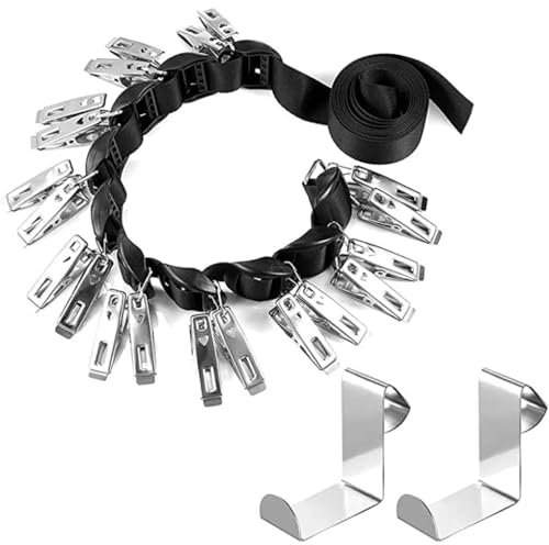 NeaxgeandX Tür-Rücken-Aufhänger, Kappen-Clip, Hüte, Schals, Taschen, Krawatten, Haken, Zuhause, Schlafzimmer, stanzfrei, Organizer, Ständer, Rack, 20 Stück Clips