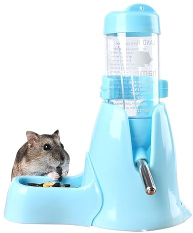 Hamster Trinkflasche,Haustier Wasserflasche Automatischen Wassertrinken Spender+Futternapf+Bodenhöhle 3-in-1 für Kleintiere Nagen Chinchilla Kaninchen Ratten Frettchen Hamsters