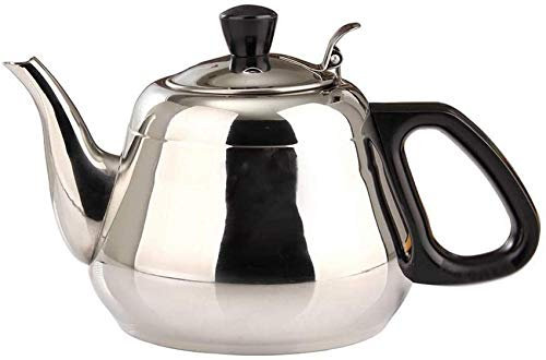 Tetera de 1L con olla Cocina de Inducción, olla de acero inoxidable 304, hervidor de agua, tetera de 0,8 L, pesa rusa DF