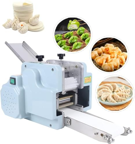 Macchina automatica per ravioli in acciaio inossidabile, strumento commerciale per ristoranti domestici con stampo rotondo per la lavorazione della pasta e cuscino per il viso - 140 W, 60 pezzi/min