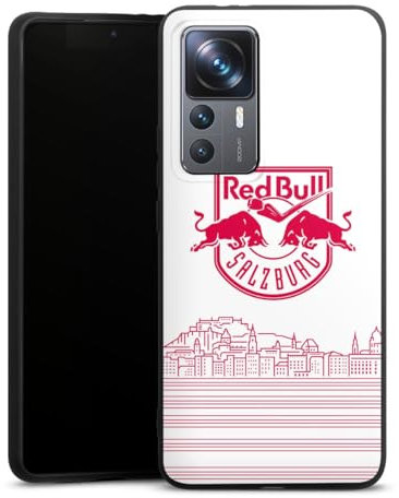 DeinDesign Premium Silikon Hülle kompatibel mit Xiaomi 12T 5G Handyhülle schwarz Case Eishockey Skyline EC Red Bull Salzburg