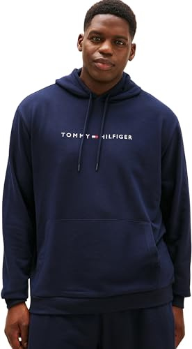 Tommy Hilfiger Sweat à Capuche Homme avec Capuche, Bleu (Desert Sky), XXL