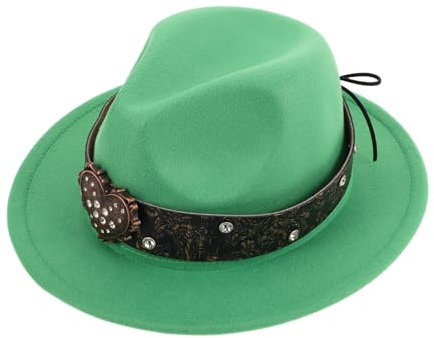 BESTonZON Damenhüte Hüte Wintermütze Mode St Pat Cosplay Filz Feiertags Aufbewahrungs Winter Gürtel Irische Polyester Grün