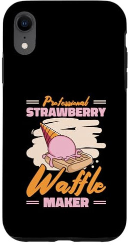 Strawberry Waffles Novelty For Waffle And Breakfast Fans Case for iPhone XR
