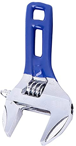 TOBBOMEY Llave Ajustable de Boca Ancha Diseño Compacto y Llave Inglesa Multifuncional Portátil Resistente Herramienta Práctica para Uso Diario Fontanería y Bricolaje Azul o Verde