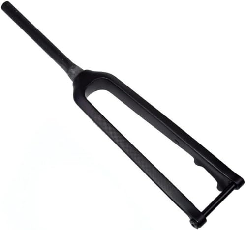 L Mountain Bike Forcelle Rigide in Fibra di Carbonio 26/27,5/29 Pollici MTB Forcella Anteriore Senza Filettatura Tubo Conico 1-1/8 Freno A Disco Perno Passante 15x100mm Forc, Black-Matte, 27.5