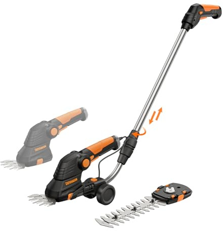 DOVAMAN Cordless Grass Shear, 3-Position Handle, 80MIN Fast Charge, 2 Switchable Blade, 7.2V Portable Electric Grass Shear for Grass Cutting, Rechargeable Battery ＆ Charger Included