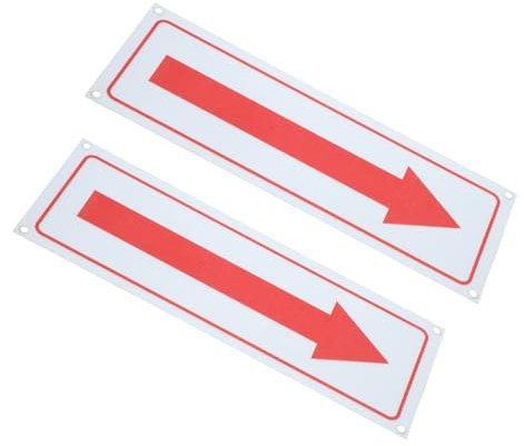 Roleader Aluminium Richtungspfeilschild 2 Stück Rot Robust für Gartenschild und Innenbereich mit Klarer Wegweisung