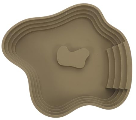 Lurrose Abreuvoir en Plastique pour Reptiles avec Bassin de Baignade Profond de Lac, Conçu pour Tortues et Geckos, pour Usage Intérieur et Extérieur