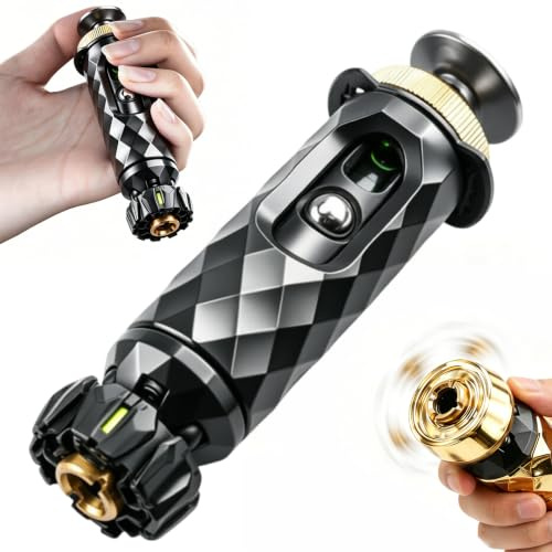 Metall Fidget Pistole,4.9in EDC Legierung Anti Stress Spielzeug | + 20 Soft Bulletund,Kann Starten,drehbarer Stahlscheibe,HandgeräT FüR Erwachsene,Anti-Stress Spielzeug,Soft Bullet Guns Toy
