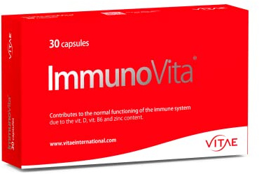 Vitae ImmunoVita 30 cápsulas | Betaglucanos de levadura, vitamina D3, vitamina B6 y zinc | Activar las defensas | Fortalecer el sistema inmunitario