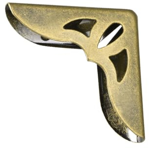 sourcing map Büche Kantenschutz Ecke Abdeckung Eckschutz Bronzeton-30x30x8.5mm-40St