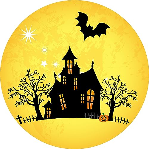Essbarer Tortenaufleger Gruselhaus // Tortendekoration Halloween / Gespenster / Hexen // (Zuckerpapier)