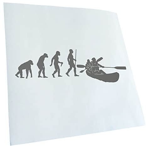 Kiwistar - Autocollant - évolution canoë kayak - Gris - G24 - Pour voitures, vélos, véhicules, motos, cyclomoteurs, tuning, vitres arrière
