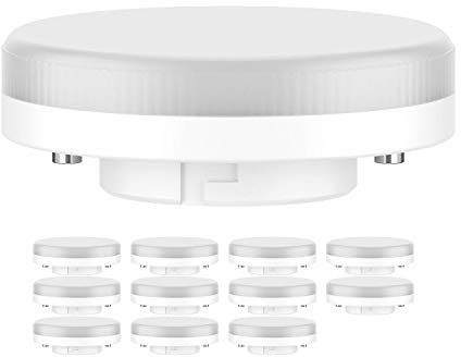 ledscom.de 12 Stück GX53 LED Leuchtmittel, warmweiß (2700 K), 6,2 W, 509lm, 97°, matt