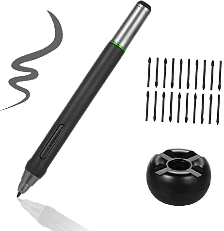 Funien Stylo numérique,Stylo numérique 8192 Niveaux de Pression Stylet sans Batterie avec Support de Stylo 20pcs Pen Nips pour BT-16HDT / BT-16HDK / BT-16HD / BT-22U Mini/BT-22UX Tablette Graphique