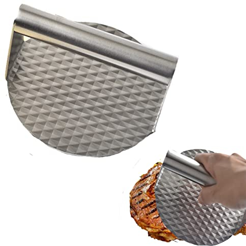 Slosy Prensa para Hamburguesas de Acero Inoxidable Aplastador Profesional Redondo Accesorios Barbacoa Smash Molde Aplasta Carne Antiadherente Maquina Hamburguer de Hierro Utensilios