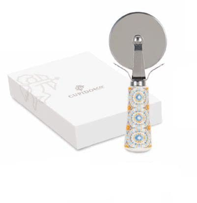 Formoso Bomboniera Matrimonio Taglia Pizza in Stile Marocco in Ceramica con Scatola h 15,5 cm Art 29252