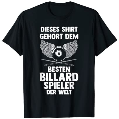 Herren Snooker Billardtisch Billiard Billard T-Shirt