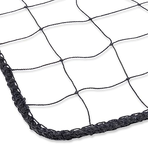 VOSS.farming 10 x 5m Abdecknetz, Schutznetz, Geflügelschutznetz, Teichnetz, Teichabdeckung, Volieren Netz, schwarz, verstärkter Rand, Beet-Netz, Greifvogelschutz, Vogelschutznetz, Gartennetz