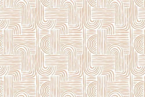 Graph Cover MAMBO DECO Papier Peint Panoramique Seon, Tapisserie Géante Murale intissée 160g à encoller, pour Salon Chambre parentale restaurant Décoration Murale. (248 x 166 cm, Terracotta)