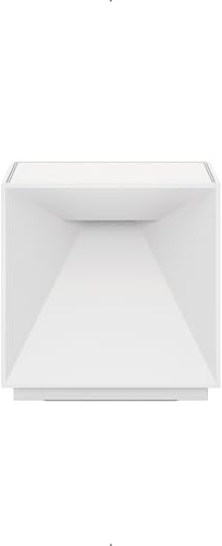 SIGOR Nutalis - Dimmbare würfelförmige LED Akku-Tischlampe Indoor & Outdoor, IP54 spritzwassergeschützt, Höhe 10 cm, aufladbar mit easy-connect puk, 9 h Leuchtdauer, schneeweiß
