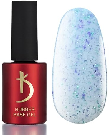 K Professional Rubber Base Gel - Base Coat Souffle - Pastel Blue -7ml- Unterlack - Nagellack - Gel Nägel - Blau - UV Nagellack