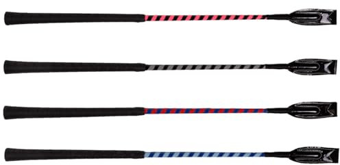 NETPROSHOP Springgerte Eldorado 65cm Zweifarbig mit Lacklederklappe und Gummigriff, Groesse:65 cm, Farbe:Schwarz/Rosa
