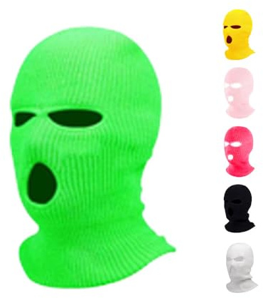 NW NATIONWEAR Balaclava Ski-Maske – Herren Balaclava – Skimaske für Wintersport – Sturmmaske, Räubermaske, Predator-Maske – 3-Loch Skimaske – In leuchtenden Farben erhältlich – Warm & langlebig