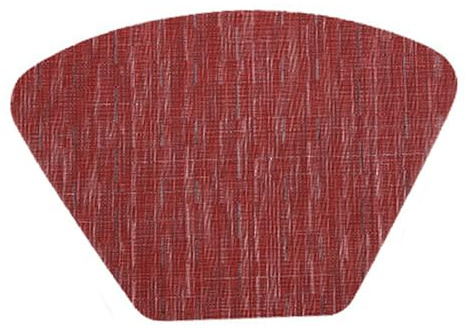 Homxi 6 PCS Set de Table,48 x 33 CM,Set de Table Antidérapant Set de Table Vinyle Couleur Unie avec Ventilateur Sets de Table Vin Rouge