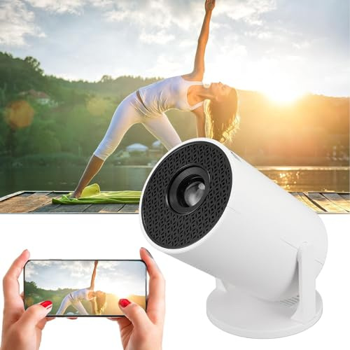 Mini Projecteur avec WiFi et Bluetooth, Projecteur de Cinéma Maison HD 1080P, Rotatif à 270° | 150 ANSI | 8000LM | Keystone Automatique, Vidéoprojecteur pour Téléphone, USB, TV